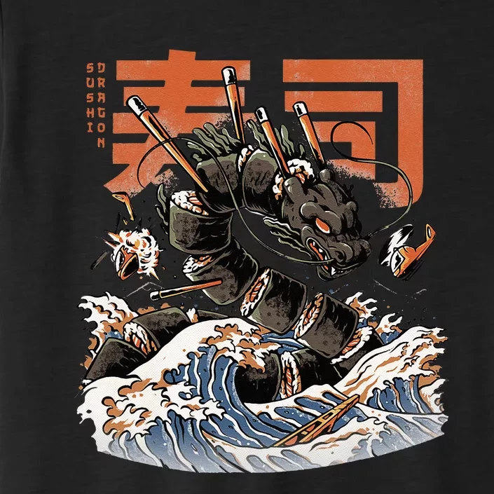 Great Sushi Dragon Japanese Food Kawaii Dragon Anime Sushi ChromaSoft Performance T-Shirt