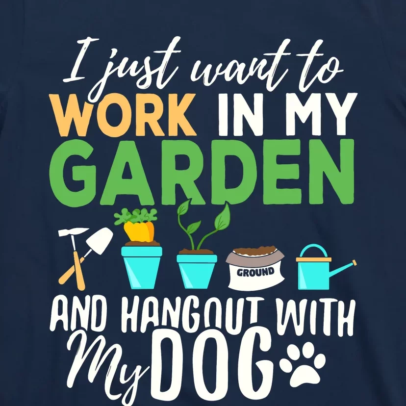 Gardening Shirts Dog Lover Gardener Garden Pet Gift Plants T-Shirt