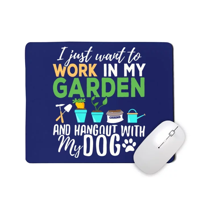 Gardening Shirts Dog Lover Gardener Garden Pet Gift Plants Mousepad