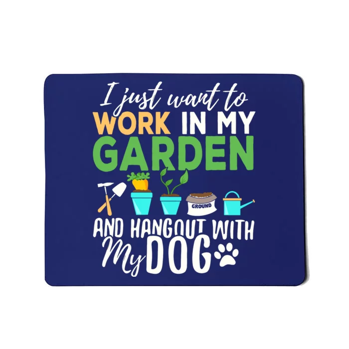 Gardening Shirts Dog Lover Gardener Garden Pet Gift Plants Mousepad