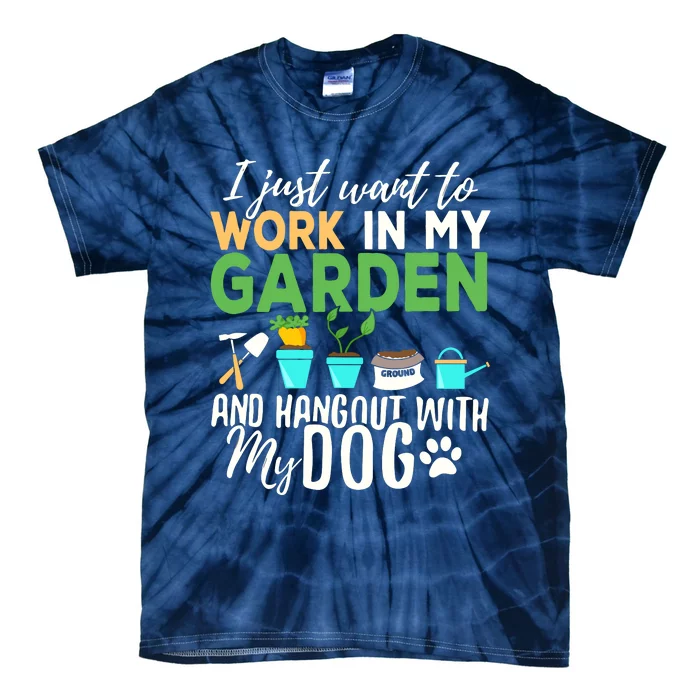 Gardening Shirts Dog Lover Gardener Garden Pet Gift Plants Tie-Dye T-Shirt