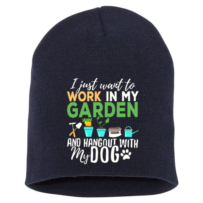 Gardening Shirts Dog Lover Gardener Garden Pet Gift Plants Short Acrylic Beanie