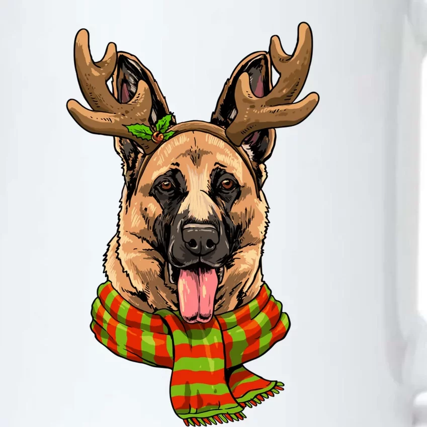 Ger Shepherd Dog Christmas Santa Clause Reindeer Xmas Great Gift Black Color Changing Mug