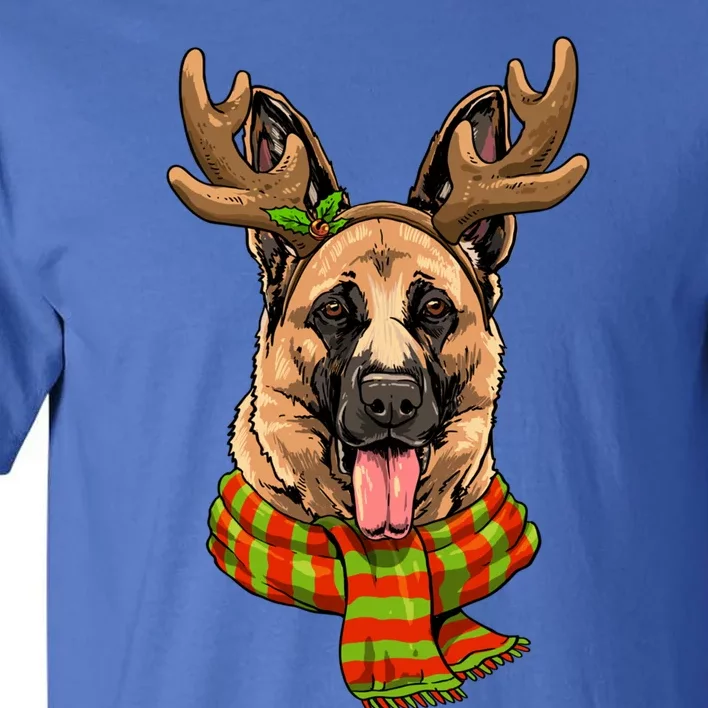 Ger Shepherd Dog Christmas Santa Clause Reindeer Xmas Great Gift Tall T-Shirt