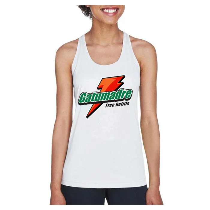 Gatumadre Sports Drink Parody Funny Mexican Women's Racerback Tank