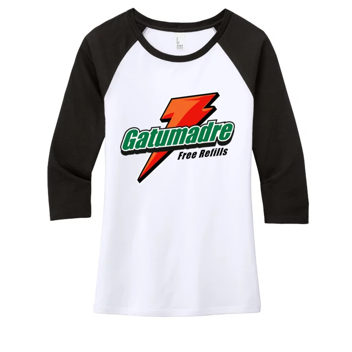 Gatumadre Sports Drink Parody Funny Mexican Women's Tri-Blend 3/4-Sleeve Raglan Shirt