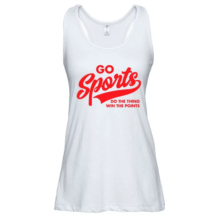 Go Sports Do The Thing Win The Points Funny Red Text Ladies Essential Flowy Tank