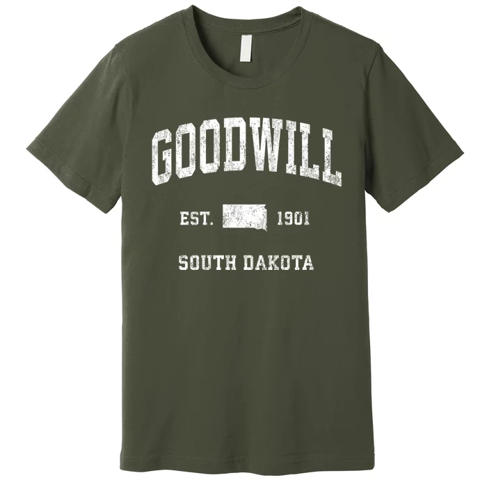 Goodwill South Dakota Sd Vintage Athletic Sports Premium T-Shirt