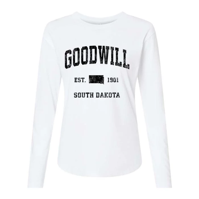 Goodwill South Dakota Sd Vintage Athletic Sports Womens Cotton Relaxed Long Sleeve T-Shirt