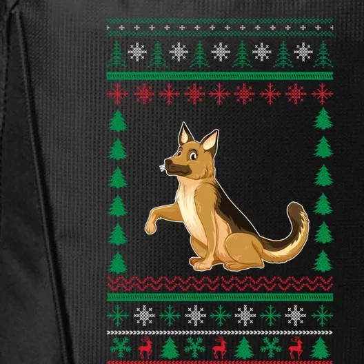 Ger Shepherd Dog Lover Boys Girls Xmas Ugly Sweater Party Gift City Backpack