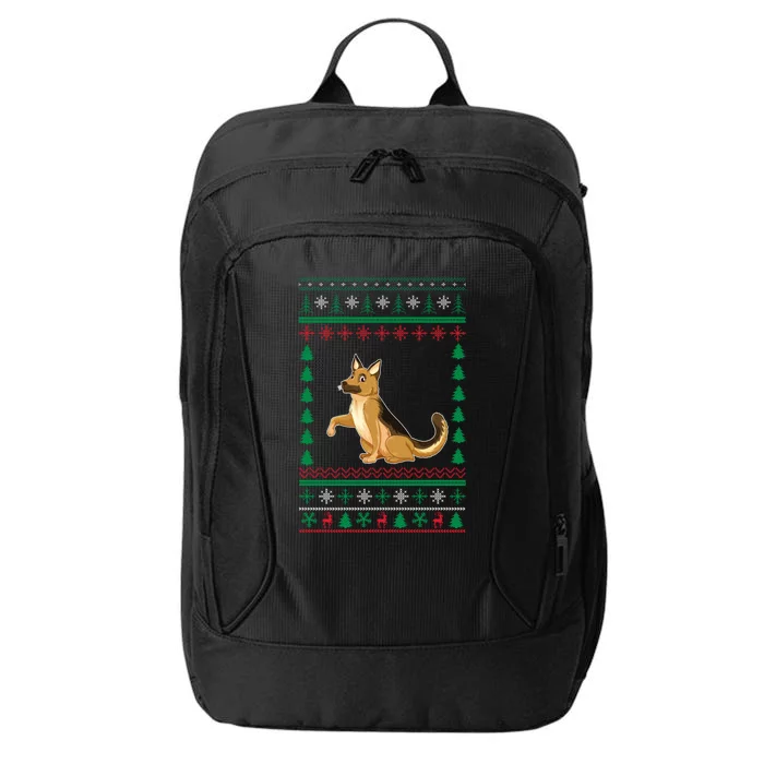 Ger Shepherd Dog Lover Boys Girls Xmas Ugly Sweater Party Gift City Backpack