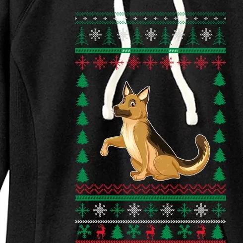 Ger Shepherd Dog Lover Boys Girls Xmas Ugly Sweater Party Gift Women's Fleece Hoodie