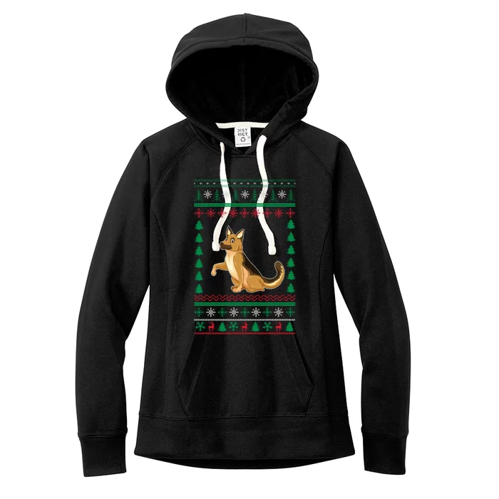 Ger Shepherd Dog Lover Boys Girls Xmas Ugly Sweater Party Gift Women's Fleece Hoodie