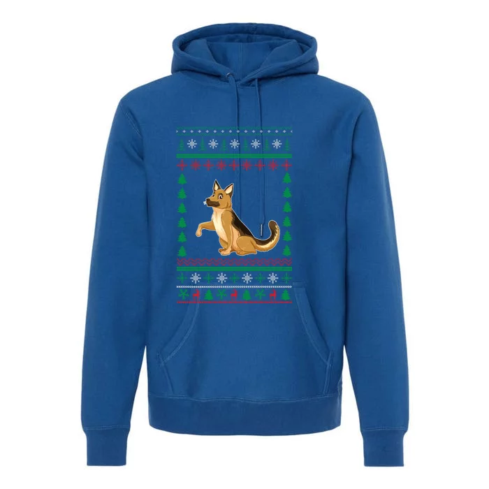 Ger Shepherd Dog Lover Boys Girls Xmas Ugly Sweater Party Gift Premium Hoodie