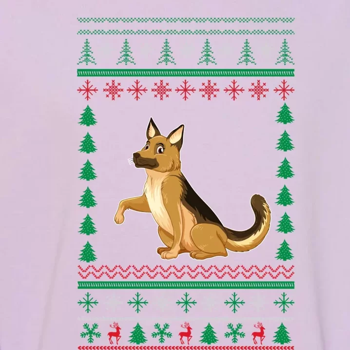 Ger Shepherd Dog Lover Boys Girls Xmas Ugly Sweater Party Gift Garment-Dyed Sweatshirt