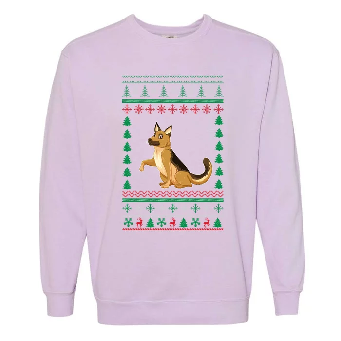 Ger Shepherd Dog Lover Boys Girls Xmas Ugly Sweater Party Gift Garment-Dyed Sweatshirt