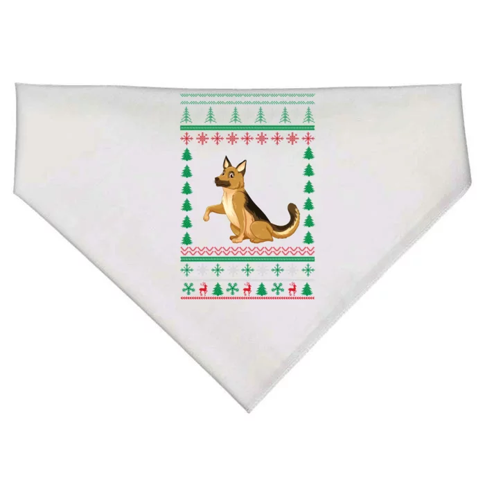 Ger Shepherd Dog Lover Boys Girls Xmas Ugly Sweater Party Gift USA-Made Doggie Bandana