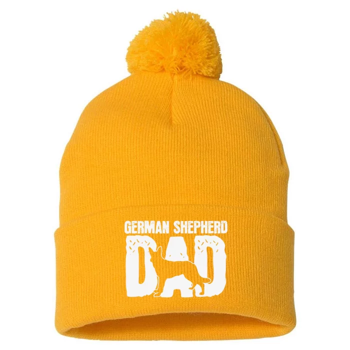 German Shepherd Dad Dog Lover Father's Day Pom Pom 12in Knit Beanie