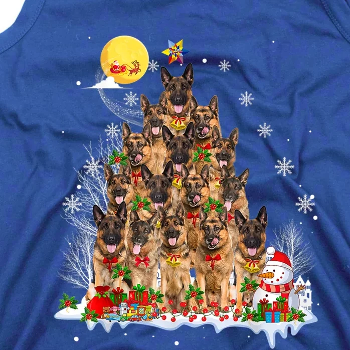 Ger Shepherd Dog Lover Matching Santa Christmas Tree Gift Tank Top