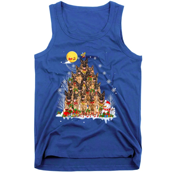 Ger Shepherd Dog Lover Matching Santa Christmas Tree Gift Tank Top