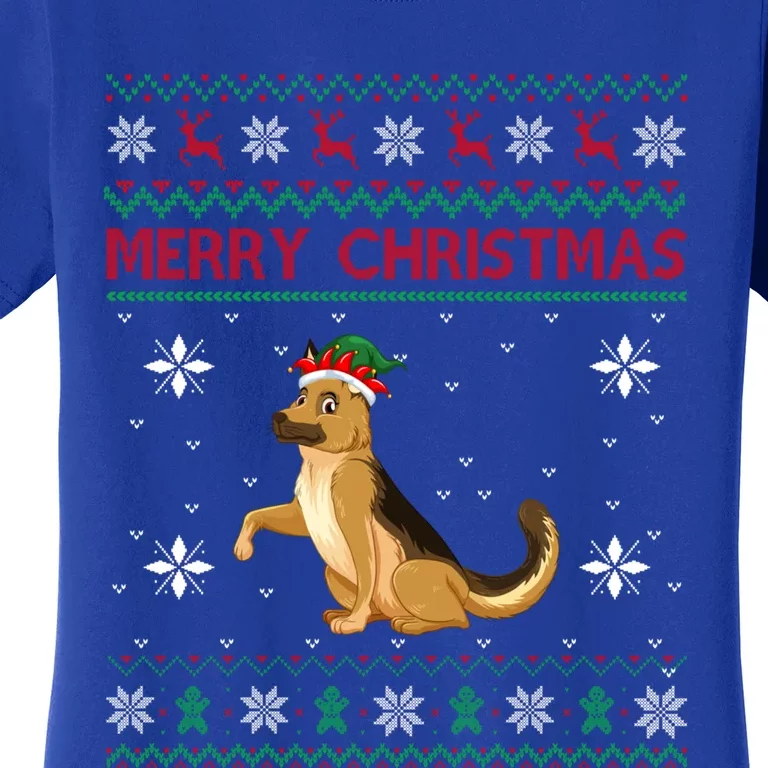 Ger Shepherd Dog Lover Girls Boys Ugly Xmas Sweater Gift Women's T-Shirt