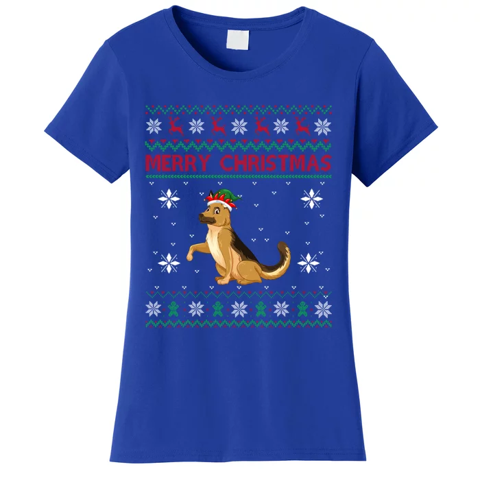 Ger Shepherd Dog Lover Girls Boys Ugly Xmas Sweater Gift Women's T-Shirt