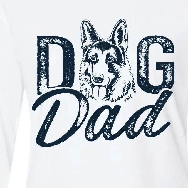 German Shepherd Dog Dad Womens Cotton Relaxed Long Sleeve T-Shirt