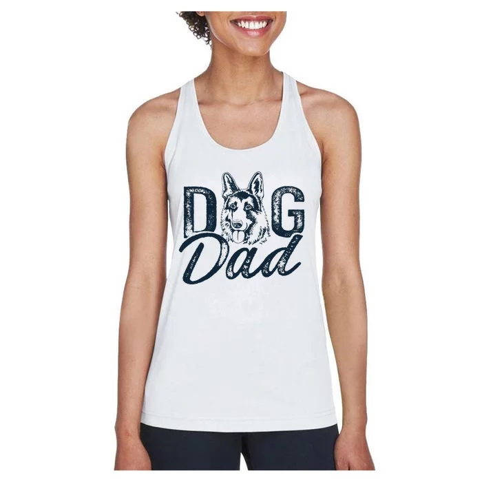 German Shepherd Dog Dad Women's Racerback Tank