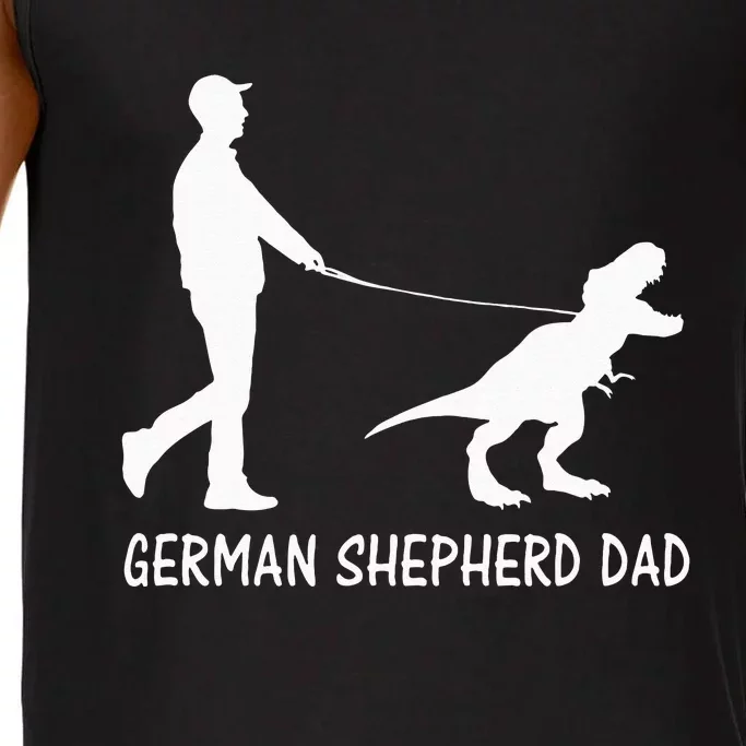 German Shepherd Dad Dinosaur GSD Owners Funny Father's Day Comfort Colors® Tank Top