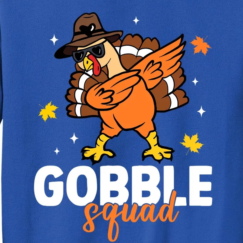 Gobble Squad Dabbing Turkey Autumn Fall Thanksgiving Retro Gift Sweatshirt