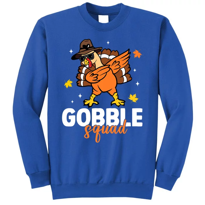 Gobble Squad Dabbing Turkey Autumn Fall Thanksgiving Retro Gift Sweatshirt