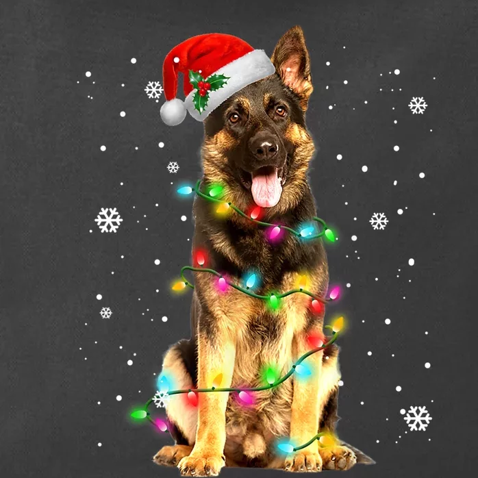 German Shepherd Dog Tree Christmas Sweater Xmas Dogs Gifts TShirt Zip Tote Bag