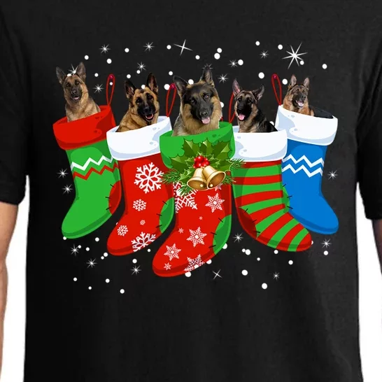 Ger Shepherd Dog Cute Socks Christmas Gift Funny Dog Xmas Gift Pajama Set