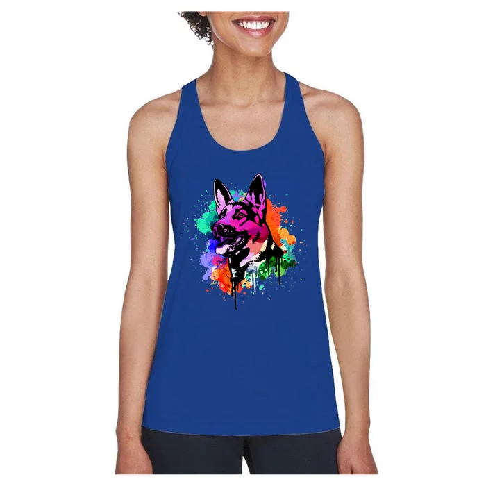 Ger Shepherd Dog Gift Women's Racerback Tank