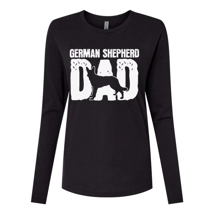 German Shepherd Dad Dog Lover Fathers Day Womens Cotton Relaxed Long Sleeve T-Shirt