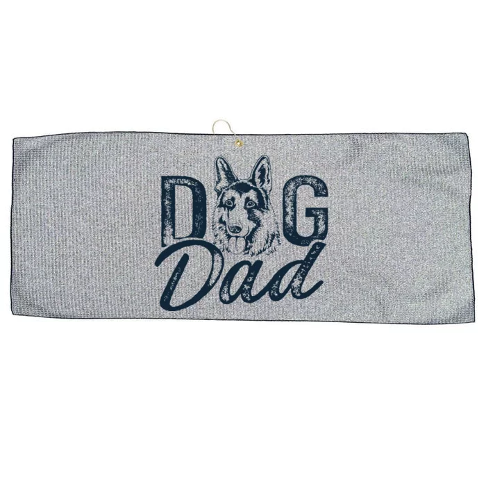 German Shepherd Dog Dad Large Microfiber Waffle Golf Towel