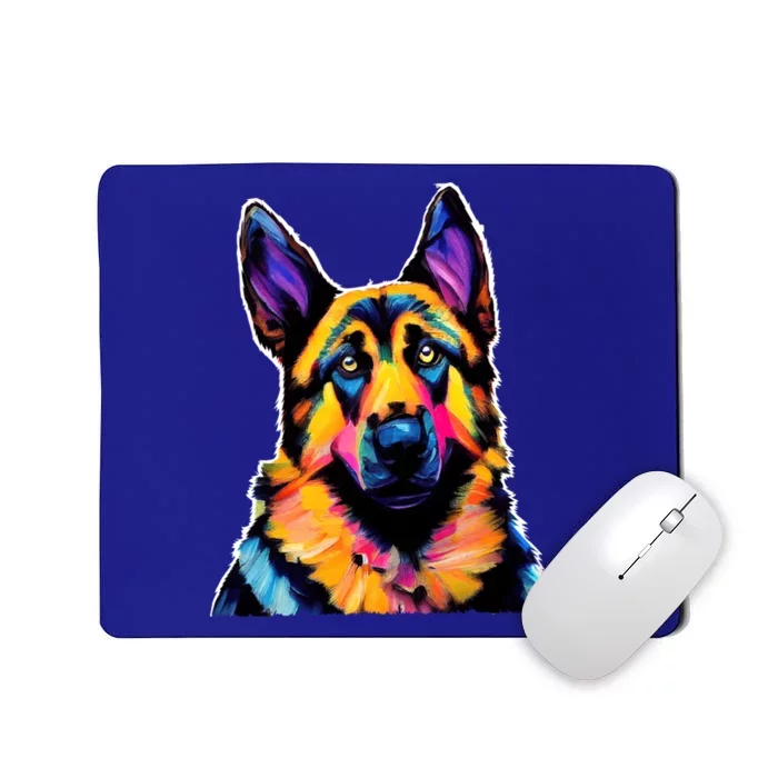 Ger Shepherd Dog Lover Colorful Artistic Mom Gift Mousepad