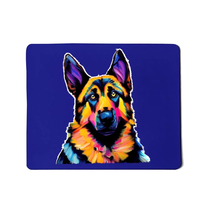 Ger Shepherd Dog Lover Colorful Artistic Mom Gift Mousepad