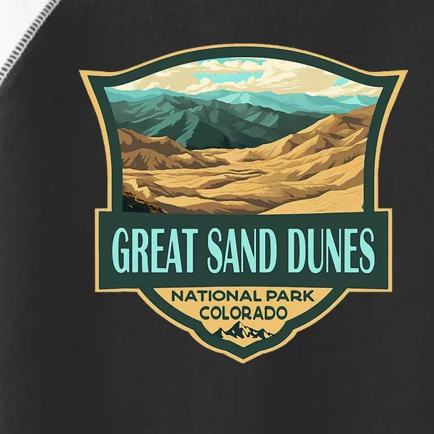 Great Sand Dunes National Park Illustration Retro Badge Toddler Fine Jersey T-Shirt