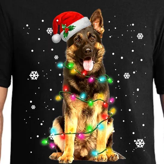 Ger Shepherd Dog Tree Christmas Sweater Xmas Dogs Funny Gift Pajama Set