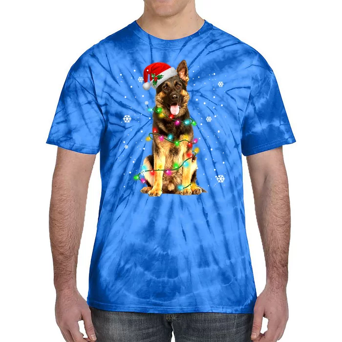 Ger Shepherd Dog Tree Christmas Sweater Xmas Dogs Funny Gift Tie-Dye T-Shirt