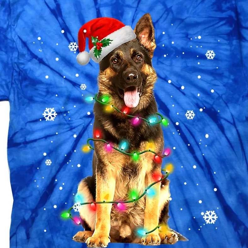 Ger Shepherd Dog Tree Christmas Sweater Xmas Dogs Funny Gift Tie-Dye T-Shirt