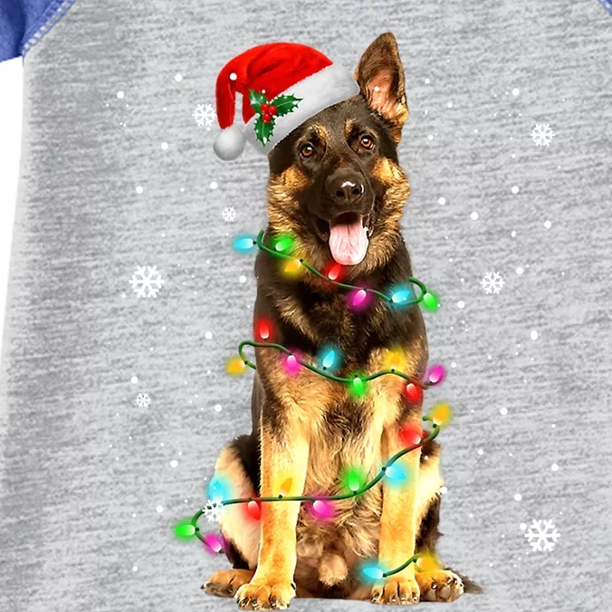 Ger Shepherd Dog Tree Christmas Sweater Xmas Dogs Funny Gift Infant Baby Jersey Bodysuit