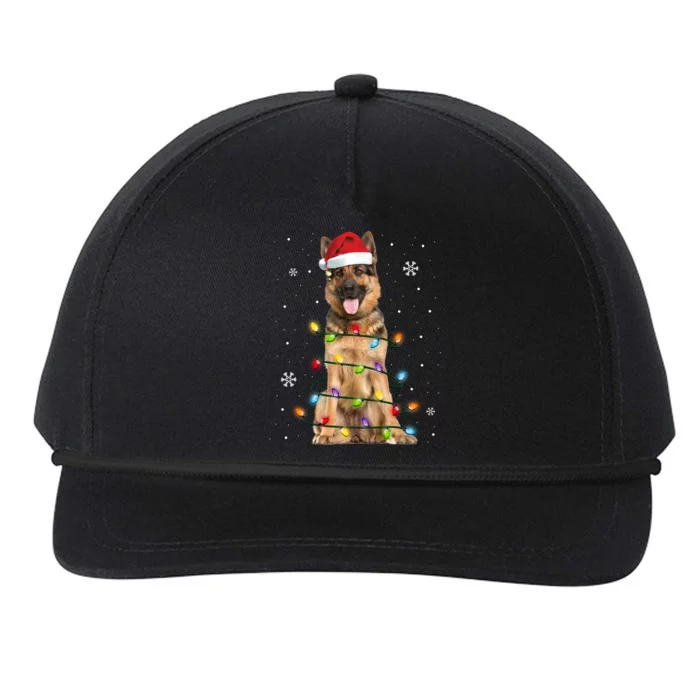 Ger Shepherd Dog Tree Christmas Sweater Xmas Dogs Gift Snapback Five-Panel Rope Hat