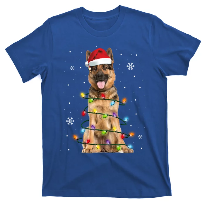 Ger Shepherd Dog Tree Christmas Sweater Xmas Dogs Gift T-Shirt