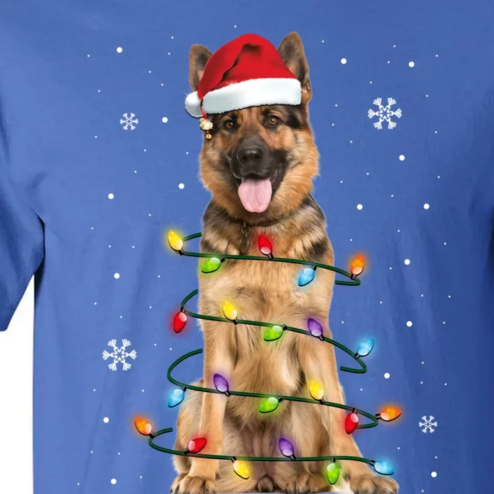 Ger Shepherd Dog Tree Christmas Sweater Xmas Dogs Gift Tall T-Shirt