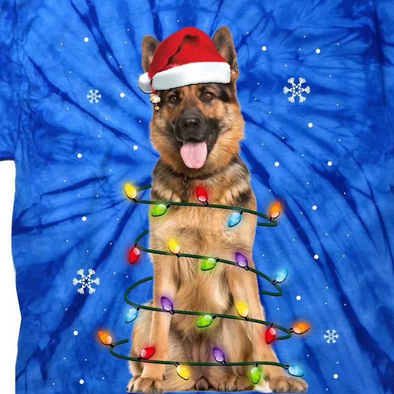 Ger Shepherd Dog Tree Christmas Sweater Xmas Dogs Gift Tie-Dye T-Shirt