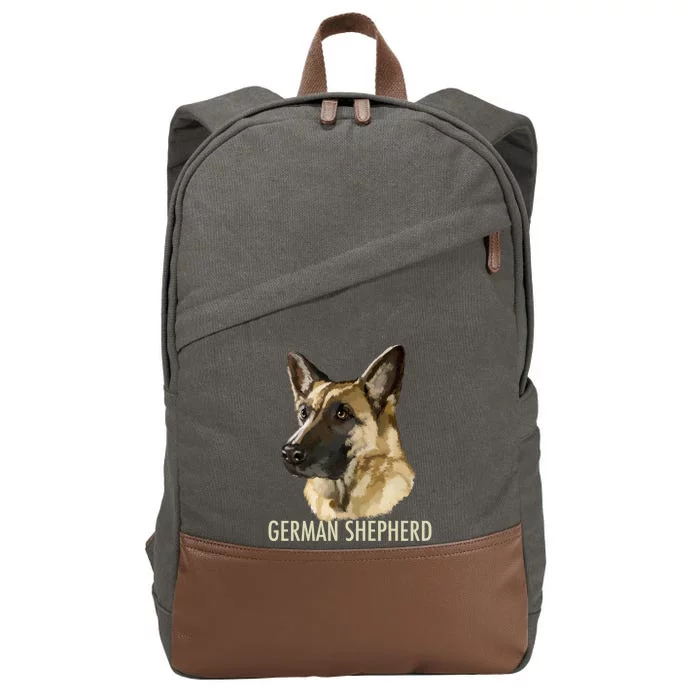 Ger Shepherd Dog Gift Cotton Canvas Backpack