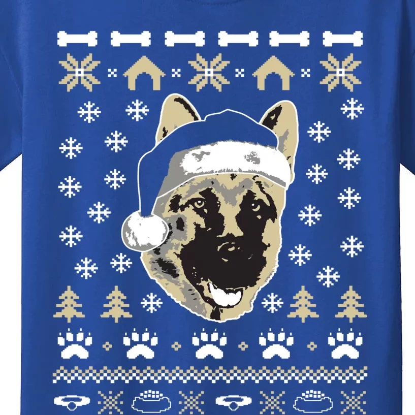 Ger Shepherd Dog Ugly Christmas Sweater Xmas Kids T-Shirt