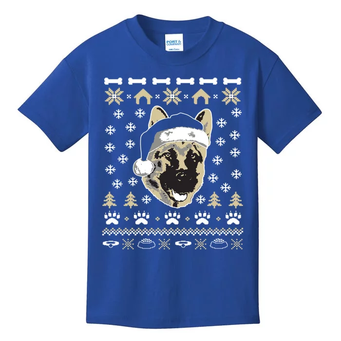 Ger Shepherd Dog Ugly Christmas Sweater Xmas Kids T-Shirt